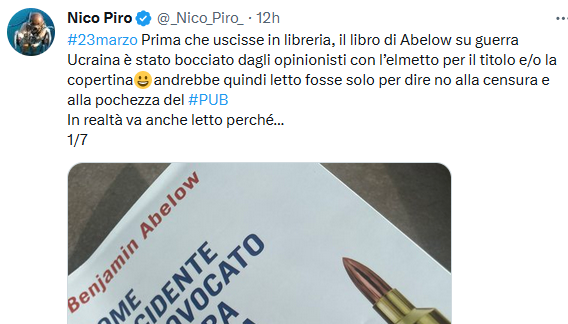 Filippo__Rossi's tweet photo. ancora qualche screen per voi bellicisti bloccati #guerratroll #OCLE #PUB della gangbangdell'odio che non siete altro 🤣
Dev'essere il suo primo pensiero la mattina come si alza, non ci sono spiegazioni.
Quella sui disabili è brutta, gli do ragione, ma farci un tw peggiora tutto https://t.co/HLf85bNH45