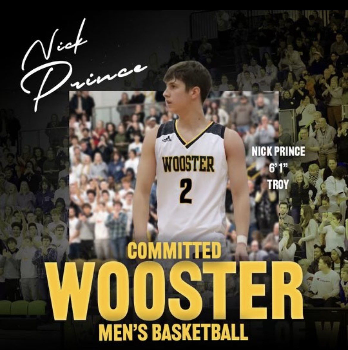 TeamWildcat_'s tweet photo. Congrats to Troy 6’1” G Nick Prince (@_nickprince) on his commitment to Wooster ‼️

Proud of you kid — excited to watch your next four years! https://t.co/l2QVZontR7