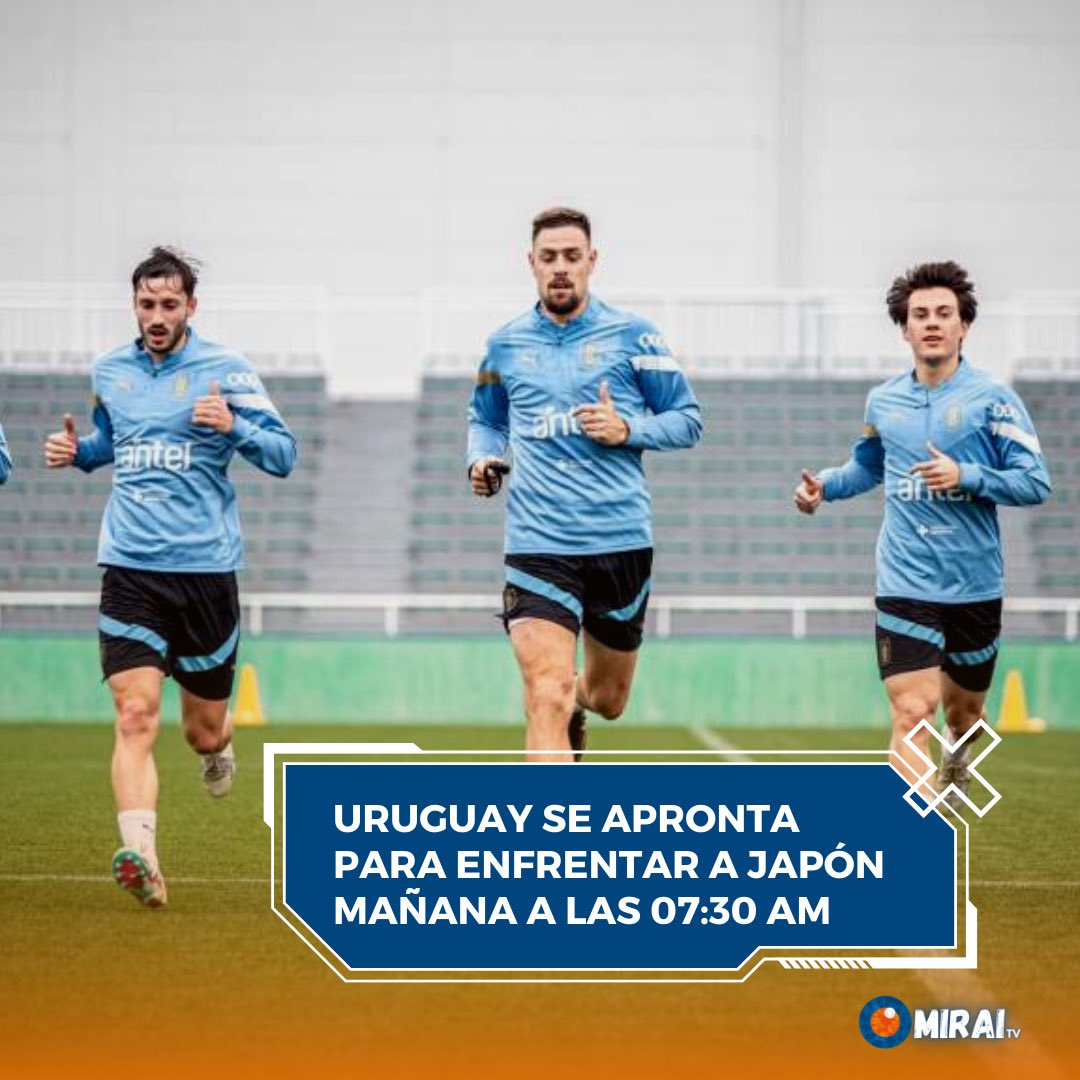 miraitvuy's tweet photo. @Uruguay se apronta para enfrentar a  Japón mañana a las 07:30 am
📸@AUFOficial https://t.co/lVFJ4YISZL