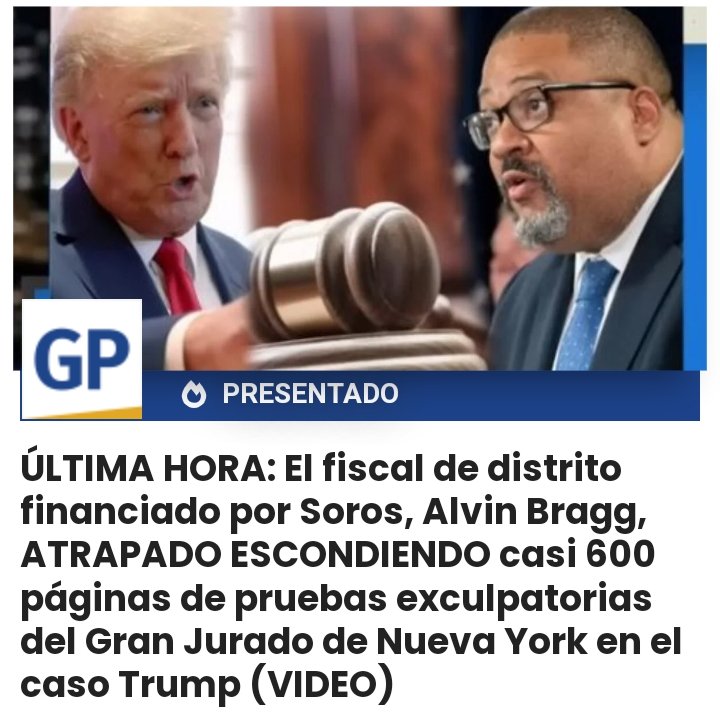🔥ULTIMA HORA🔥

ES OFICIAL:
La acusacion contra TRUMP HA SIDO SUSPENDIDA, tras DESCUBRIRSE que la Fiscalía ESCONDIÓ cientos de documentos como evidencia que EXCULPABAN a Trump.

TRUMP le ha GANADO la BATALLA a los Globalistas que lo querian preso 👇🔥