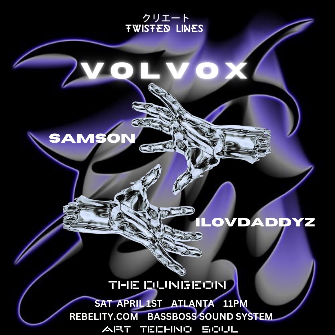 LinesTwisted's tweet photo. ENTER THE VOID NEXT SAT WITH VOLVOX! 
🚨RT FOR A CHANCE TO WIN A PAIR OF TICKETS, Winner announcement next Thursday 📣 https://t.co/2D14L61wRZ