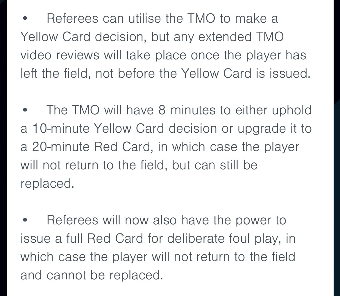 In light of the Freddie Steward rescinded red card. Here’s a law in super rugby that in my opinion just makes sense… feel free to pick it apart