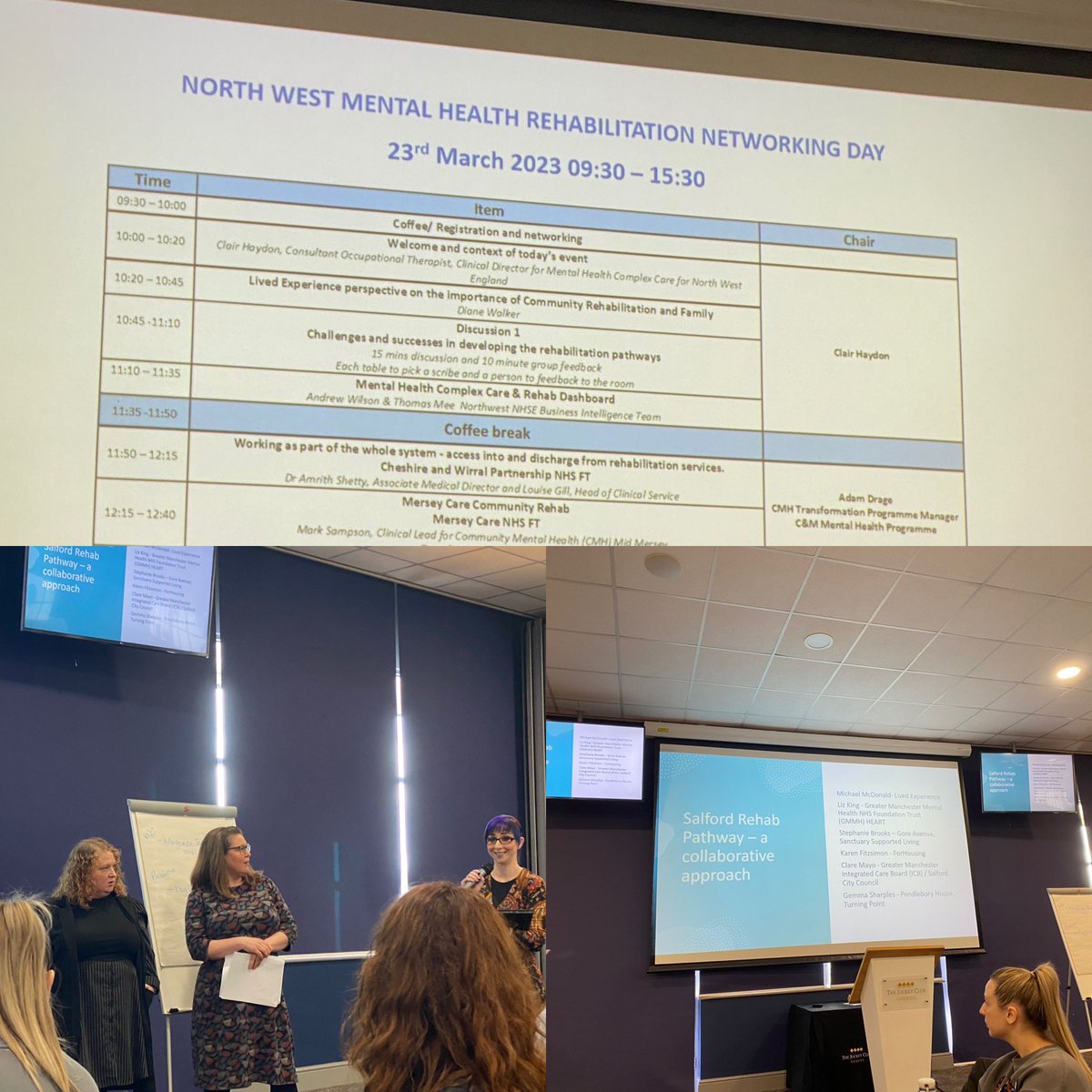 @GMMH_NHS Excellent day joining our rehab colleagues from across the northwest discussing plans, development and collaboration. Great presentation from @lizkingOT and various Salford colleagues