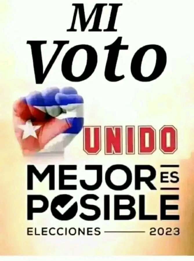 #YoVotoxTodos,  por #Cuba, por la #Revolución, por el #Socialismo <a href="/PresidenciaCuba/">Presidencia Cuba 🇨🇺</a> <a href="/DiazCanelB/">Miguel Díaz-Canel Bermúdez</a> @JorgeLuisPerd20 <a href="/YamileRamosCord/">Yamilé Ramos Cordero</a>