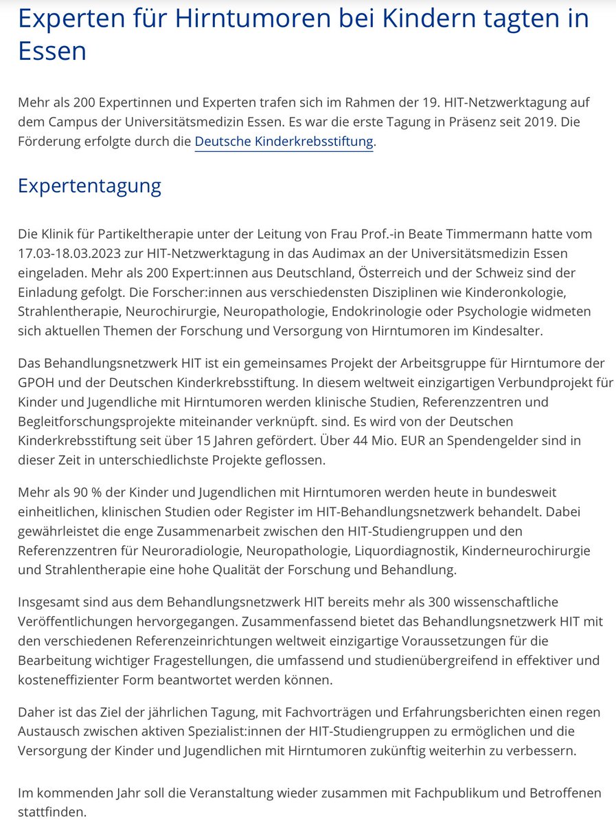 WPE (@wpe_essen) on Twitter photo Vergangene Woche tagten ExpertInnen für #Hirntumoren an der <a href="/UniklinikEssen/">Uniklinikum Essen</a>, organisiert durch WPE und gefördert durch die #kinderkrebsstiftung. bit.ly/3FIgurq Vergangene Woche tagten ExpertInnen für #Hirntumoren an der <a href="/UniklinikEssen/">Uniklinikum Essen</a>, organisiert durch WPE und gefördert durch die #kinderkrebsstiftung. bit.ly/3FIgurq