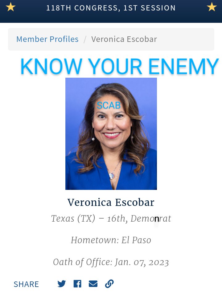 BrJoeBalkis's tweet photo. #TeamstersStopMovingBackwards
#BoycottsLockoutsAndStrikes
Call #CongressIt #VeronicaEscobar &amp; call it a #scab &amp; tell it to resign for voting yea to impose the concessionary #RailContract that the #RailWorkers voted down.
dc202-225-4831
El Paso 915-541-1400
https://t.co/dapGAHMt3a https://t.co/z4aG3kKzsh