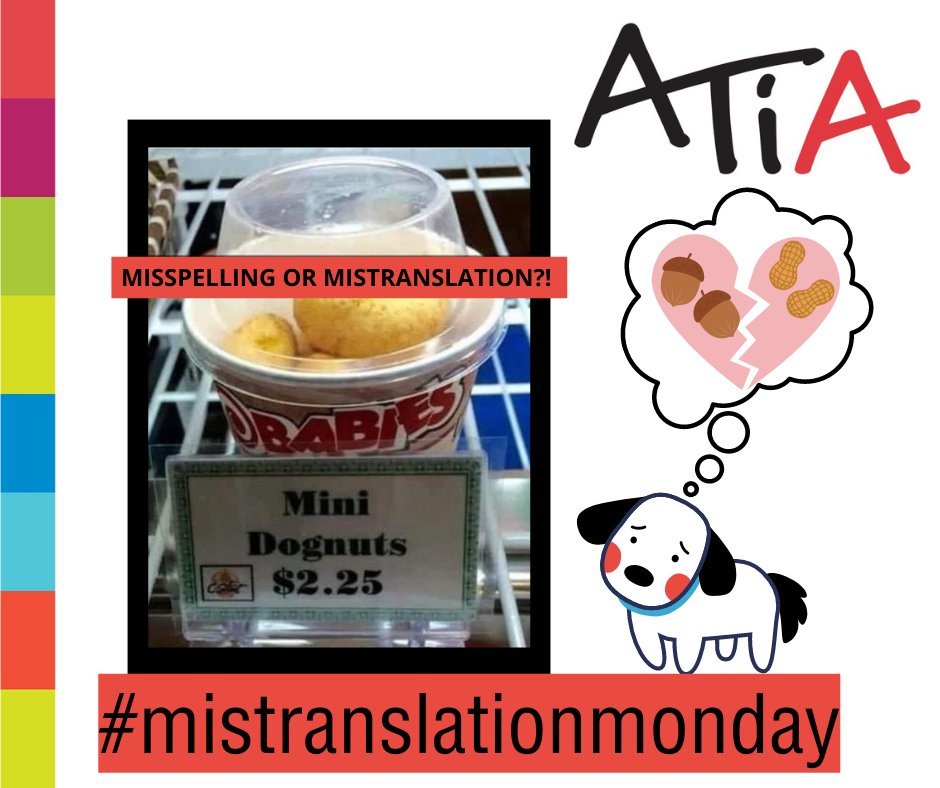 ATIAinfo's tweet photo. Is anyone in the mood for a little snack?
The price seems right…
Happy #mistranslationmonday everyone! https://t.co/Xskhkr2inG