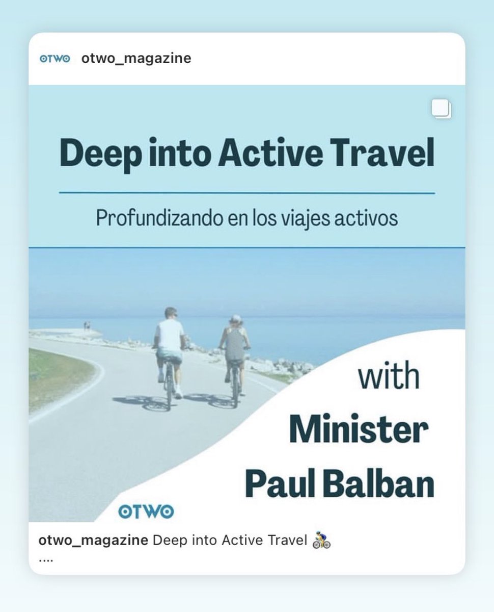 Enjoyed my conversation with OWTO Magazine this month on the subject of Active Travel #gibraltar #activetravel #environment #travel #transport #bicycle #walking