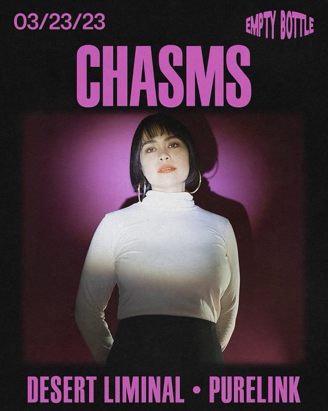 chasms____'s tweet image. Chicago! See you tonite at @theemptybottle 😎 tickets: 
ticketweb.com/event/chasms-d…