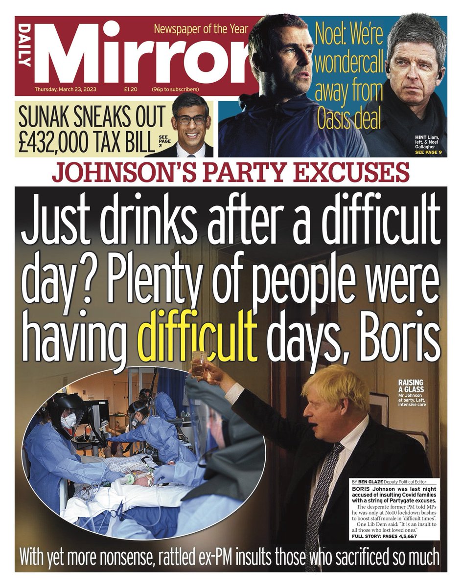 Boris Johnson says it was 'Just drinks after a difficult day'

Meanwhile NHS staff had to work with inadequate PPE, staff shortages and a seriously underfunded NHS 

This Government wouldn't know a DIFFICULT DAY if it slapped them in the face 🤬

#PartyGateHearing #GTTO