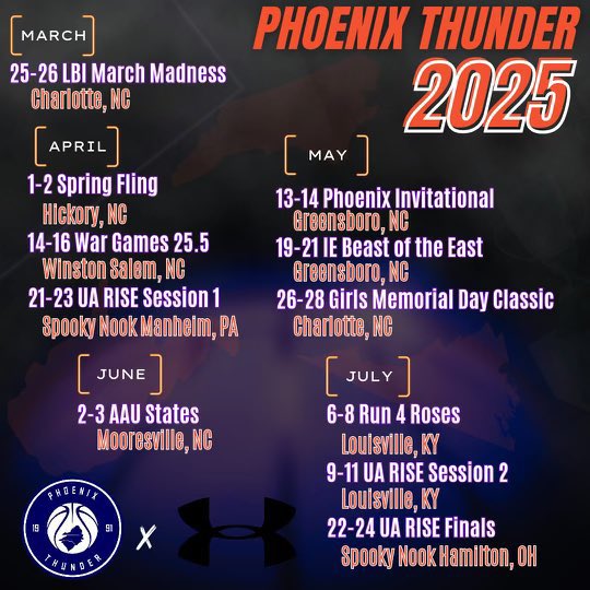 aghoops2026's tweet image. Season tip-off. Let’s get it 🔥🏀#phoenixthunder @JasonNiblett3 @CghrMedia @TriadBCWBB @ArtHouseGraves @NCarGirlsHoops @Halftime_Sportz @CGBR27 @ReignRecruiting @Ballislife @GrimsleyWBB