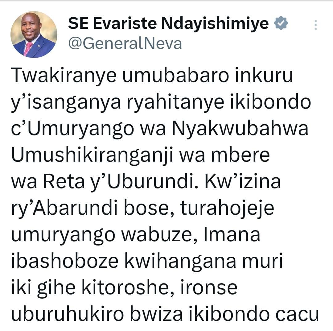 KNibizi's tweet photo. Umuryango wanje n'umugambwe CODEBU twakiranye umubabaro mwinshi urupfu g'umwana wa Nyakubahwa Umushikiranganji wambere wa Reta y'Uburundi. Turahojeje umuryango wabuze, Imana ishishikare kubaba hafi ibaremeshe. Twipfurije kuruhuka amahoro uwo twabuze tutanka. https://t.co/owlL3kqFQa