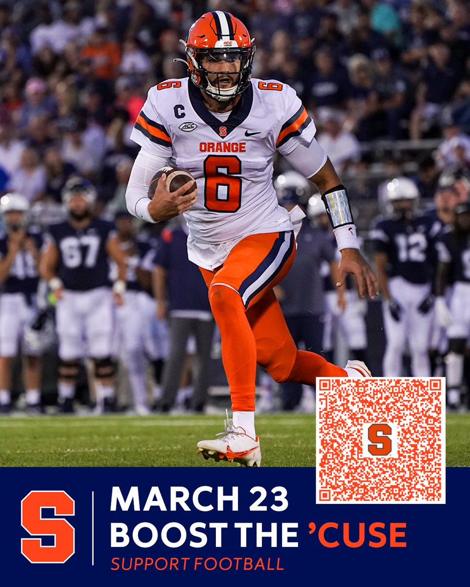 CuseFootball's tweet photo. There’s still time to #BoostCuse and support our student-athletes today!

Give to the Head Coach’s Fund: https://t.co/FvlfShij5p https://t.co/cRzErHucVz
