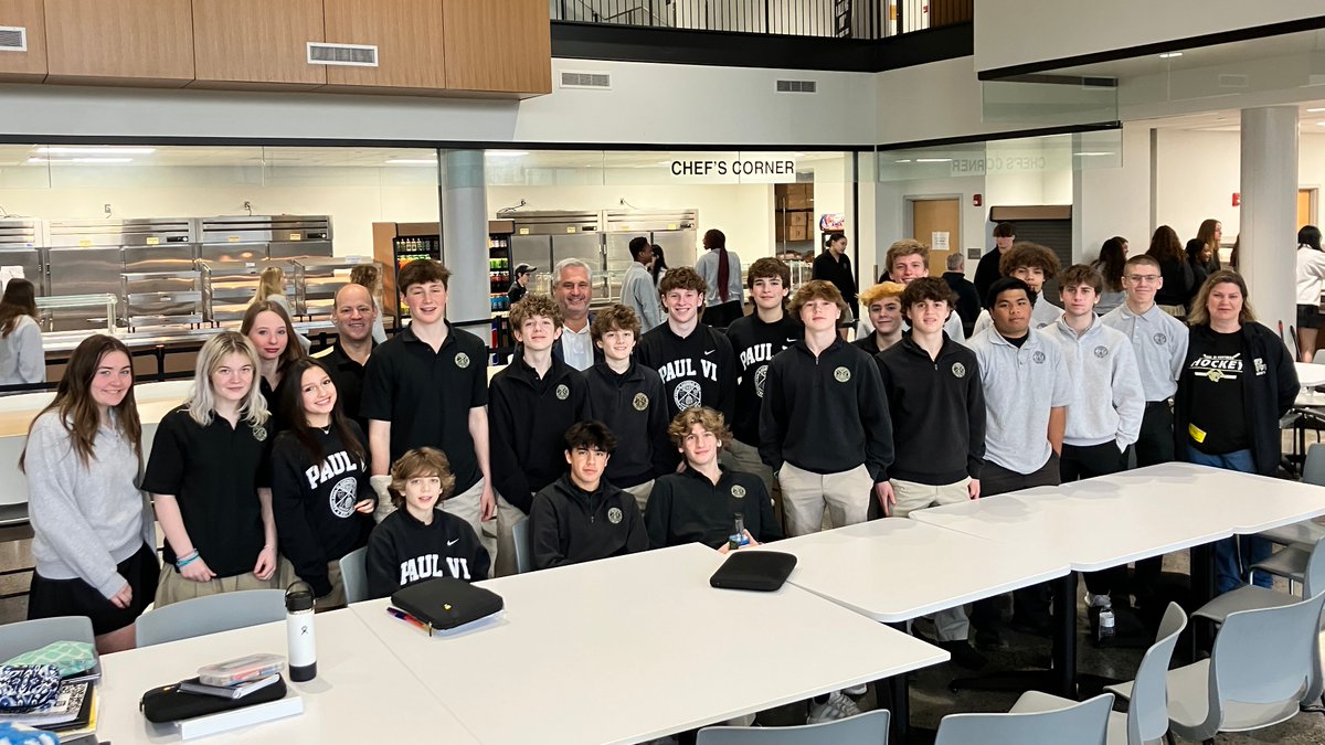 PVIsports's tweet photo. This morning, we celebrated our WCAC champion @pvi_hockey team, VISAA State champions @PVIGIRLSBBALL and @PVIHoops, and the individual champions for Swim &amp; Dive and @PAULVIWRESTLING at our Breakfast of Champions. Love this tradition! Congrats, everyone! #TeamPVI https://t.co/YgmXL26Q0W