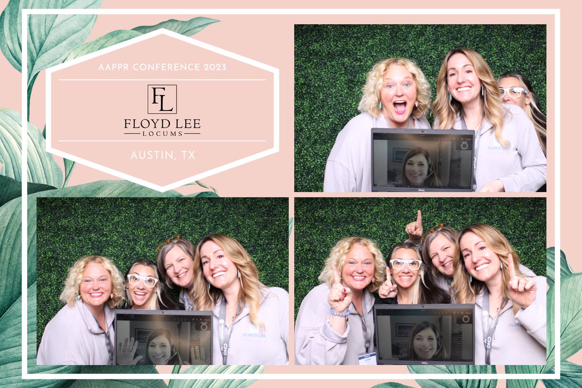 FloydLeeLocums's tweet image. We&apos;re here in Austin, TX, connecting with colleagues old and new at AAPPR&apos;s 2023 annual conference. If you haven&apos;t come by our  booth (734) yet, you&apos;re missing out on Floyd Lee Locums&apos; photo booth and the chance for some luxury swag ... come on down!

#AAPPR2023 #locums #FLLallIN