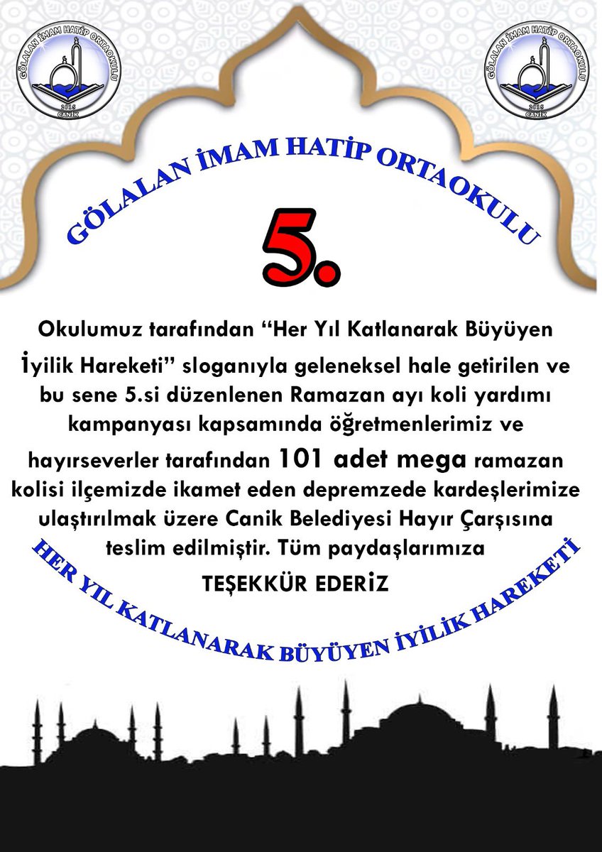 CANİK GÖLALAN İMAM HATİP ORTAOKULU (@golalano) on Twitter photo 