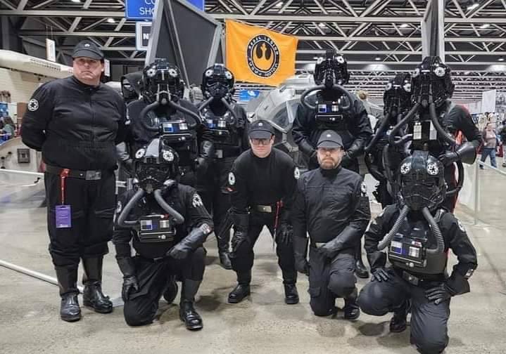 Pilots of the 70th Explorers Garrison, Central Garrison, Oklahoma Garrison, and Diamond Garrison teamed up this weekend for a successful flight and Planet Comicon Kansas City mission!

Great job staying in formation, Pilots!

#JRS #BadGuysDoingGood #TIEPilot #StarWars #JRS501st