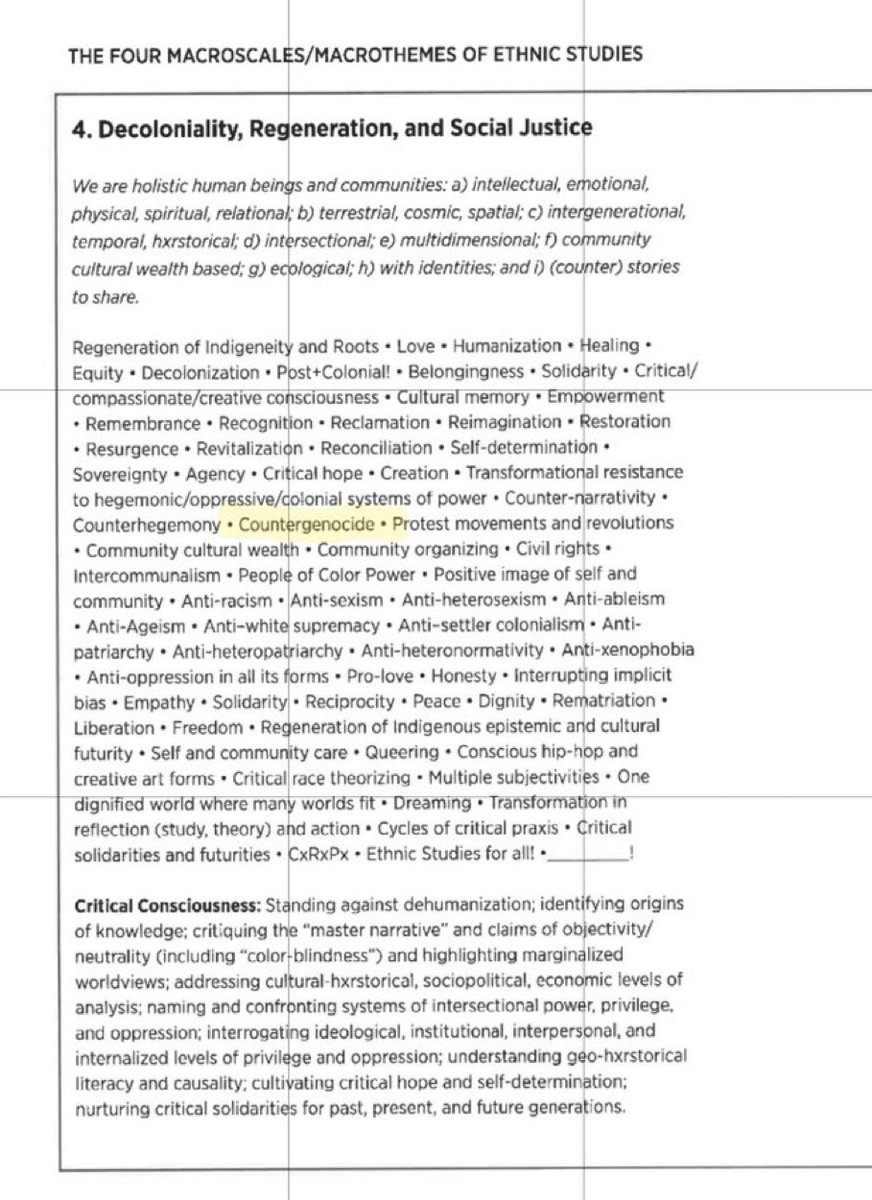 MNParentsFTW's tweet photo. This is the 9th grade ethnic studies curriculum in CA. MN proposed ethnic studies curriculum is modeled after what has already been implemented in CA. Teaching “countergenocide” will not help with reading, math or mental health. #dividedwefall #dividedwefail https://t.co/AEhVeqUnFI