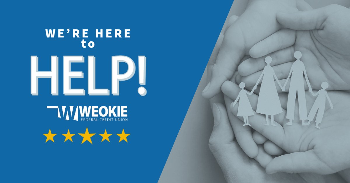 weokie's tweet photo. Let's take a moment to check in. 

We know it can be hard to reach out, but WEOKIE is here for YOU! 

How can we help you today?

#WEOKIE #WFCU #CreditUnions #Finances #WereHereToHelp #Oklahoma https://t.co/1s4Sg6T1OO