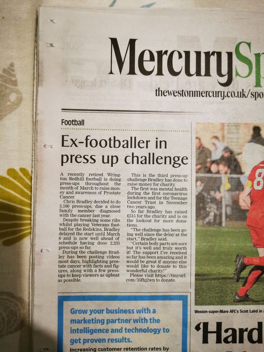 crilly_09's tweet photo. I made the back page of my local paper ❤️
#pressupchallenge
#prostatecancerawareness https://t.co/ZoqSh5JhCv