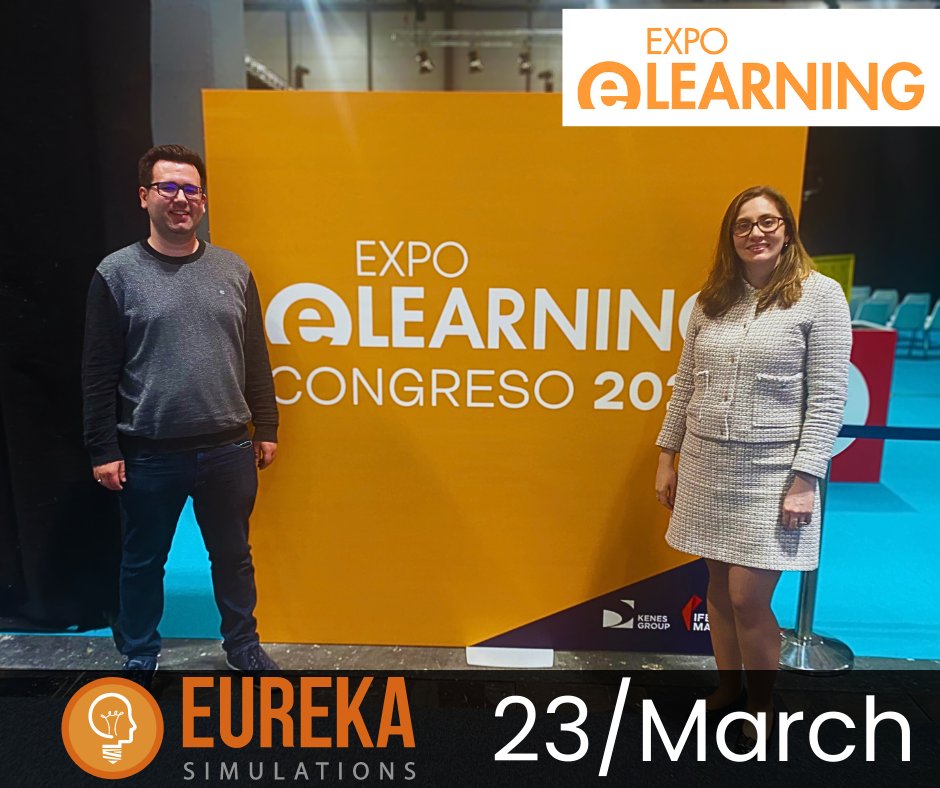 EurekaSimula's tweet photo. We had an amazing first day at @expoelearning ! Thanks to the organizers for creating an awesome event and giving us the opportunity to attend! We're excited to learn more on day two! #Education #elearning 
#edtech #Expolearning2023 #Eurekasimulations https://t.co/CQlDyPvBxZ