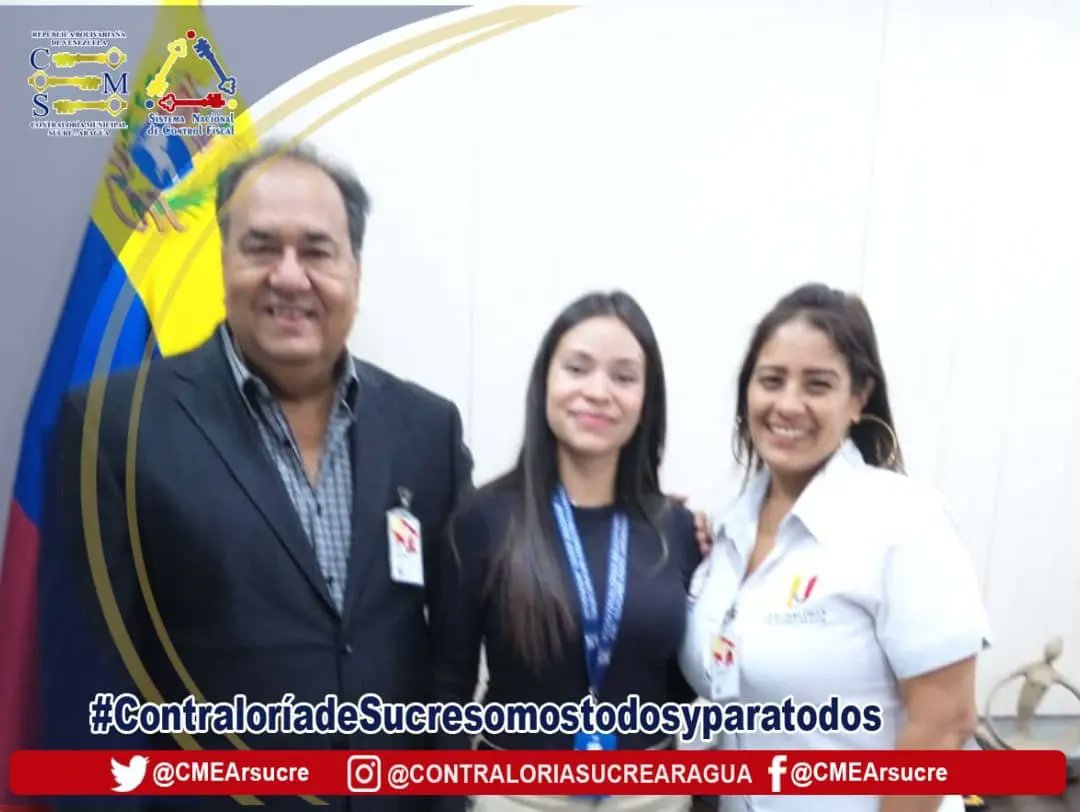 CMEArSucre's tweet photo. #Notisa🇻🇪🇻🇪 El Contralor Regional
@CesarOteroDuno junto a la Gte. de la Oficina de Atención al Ciudadano Mariupszi Figuera dieron la bienvenida a los jefes de las OAC de las 18 Contralorías Municipales de Aragua en los espacios de la @CEAragua, en pro de la integración del #SNCF. https://t.co/Vx9W9huNFa