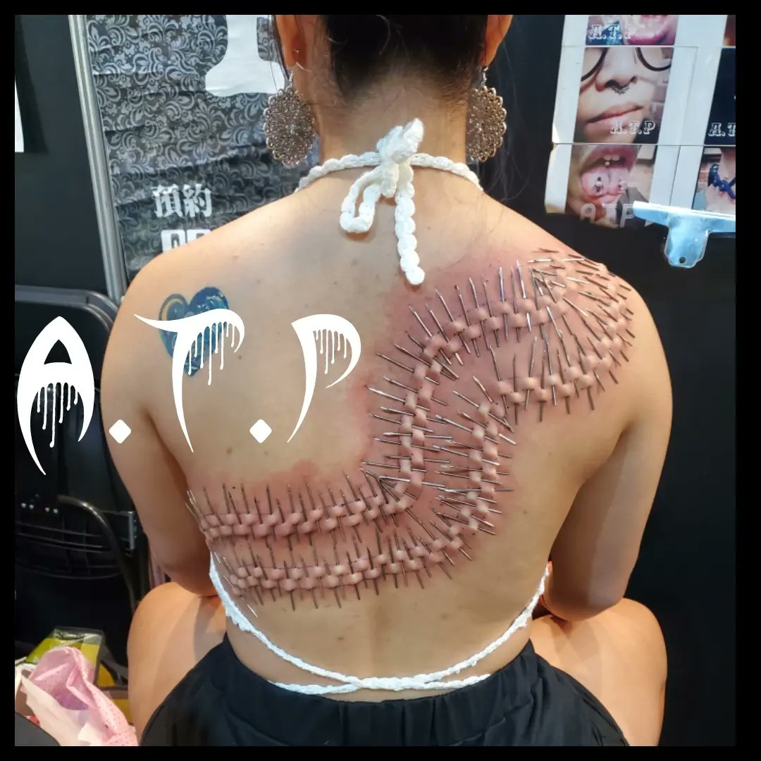 WentingV's tweet photo. 我的作品!
針扎藝術!
A.T.P人體穿洞工作室 https://t.co/DnBN6DAOlE