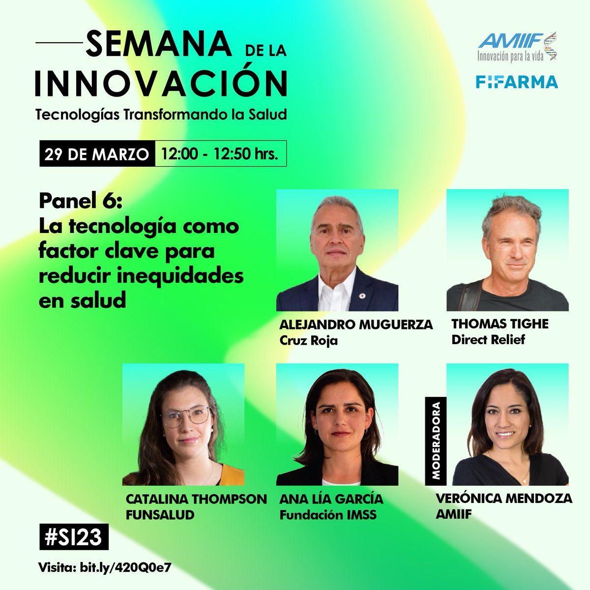 AMIIFMx's tweet photo. En la Semana de la Innovación 2023, llevaremos a cabo el panel: 

"La tecnología como factor clave para reducir inequidades en salud" 

📆 ⏰ 29 de marzo | 12:00 - 12:50 hrs.

⌨️ 💻 📱Registro actividades virtuales: https://t.co/0VnW4isld5

#SI23 

¡Les esperamos! https://t.co/AFmeiPh0bL