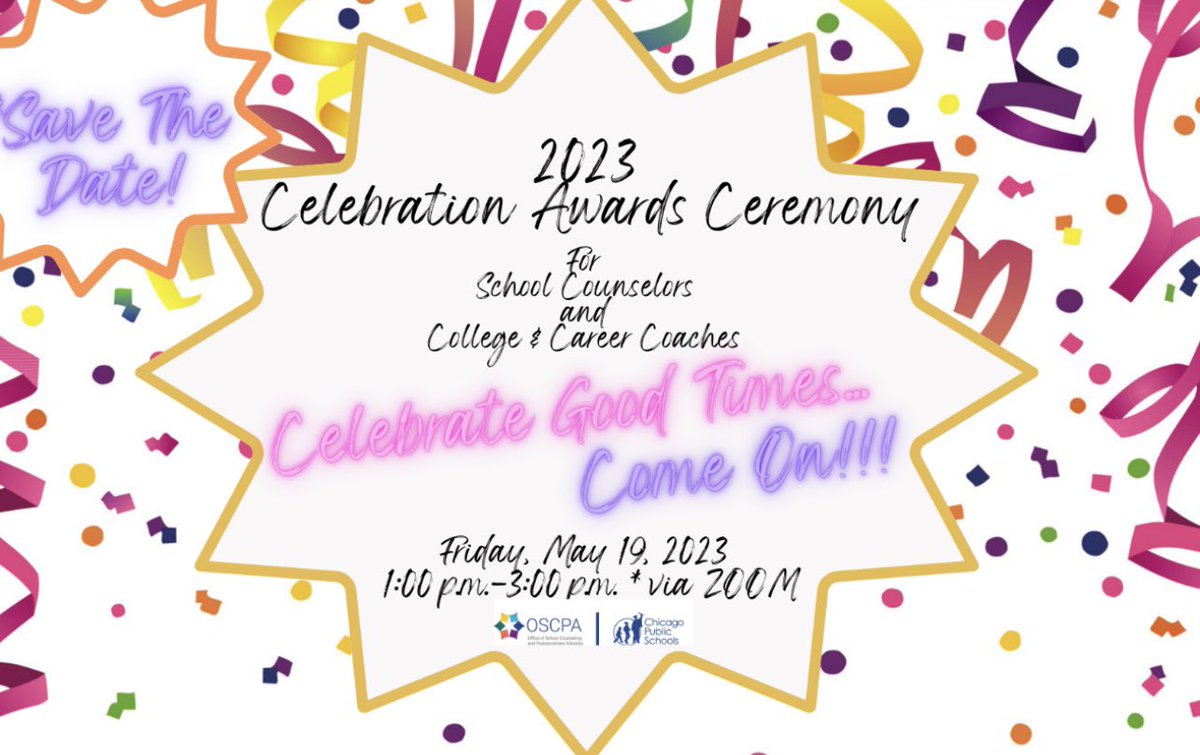 Each year, the office of School counseling and Post secondary advising recognizes outstanding school, counselors, college and career coaches, and key partners. Please consider nominating your colleagues or yourself for one of the rewards! mailchi.mp/cps/save-the-d…