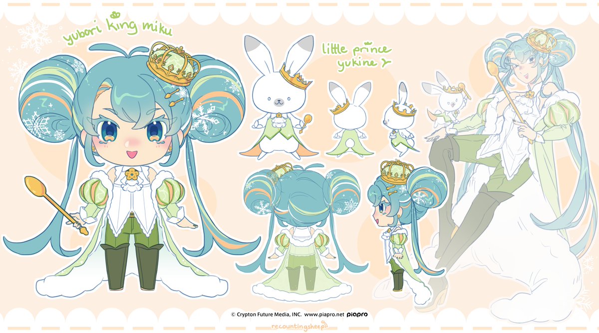 recountingsheep's tweet photo. all my mikus in one 🍰🍈🍜🍦
#SnowMiku2024 #雪ミク2024 https://t.co/XptspC0Nu7