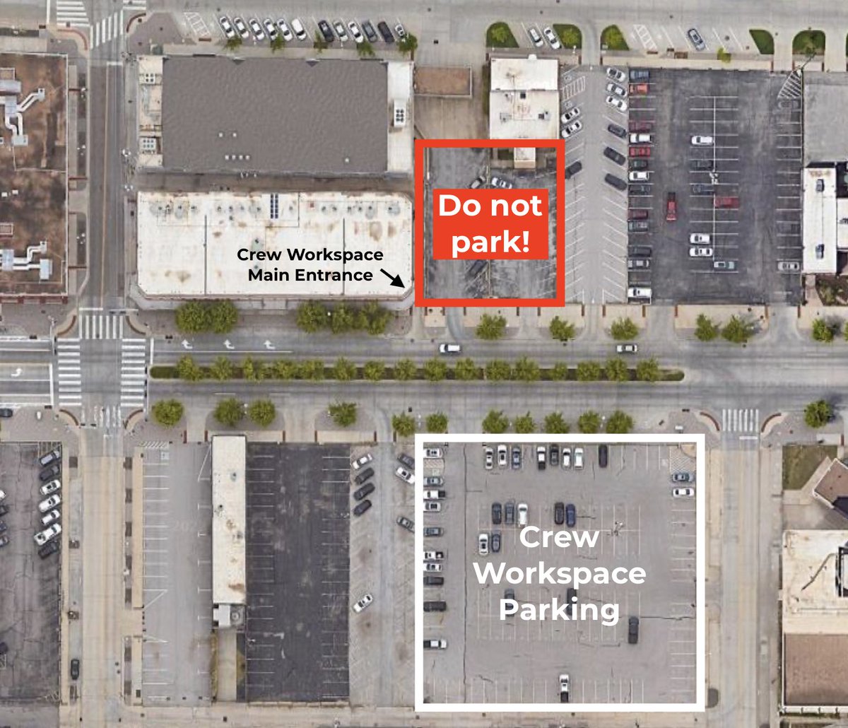 If you plan to attend CreativeMornings tomorrow, here is the parking location at <a href="/CrewWorkspace/">Crew Workspace</a>. It’s not too late to still get your ticket to hear <a href="/ThriceSavage/">Tres Savage</a> speak on #cmcorruption creativemornings.com/talks/tres-sav…
