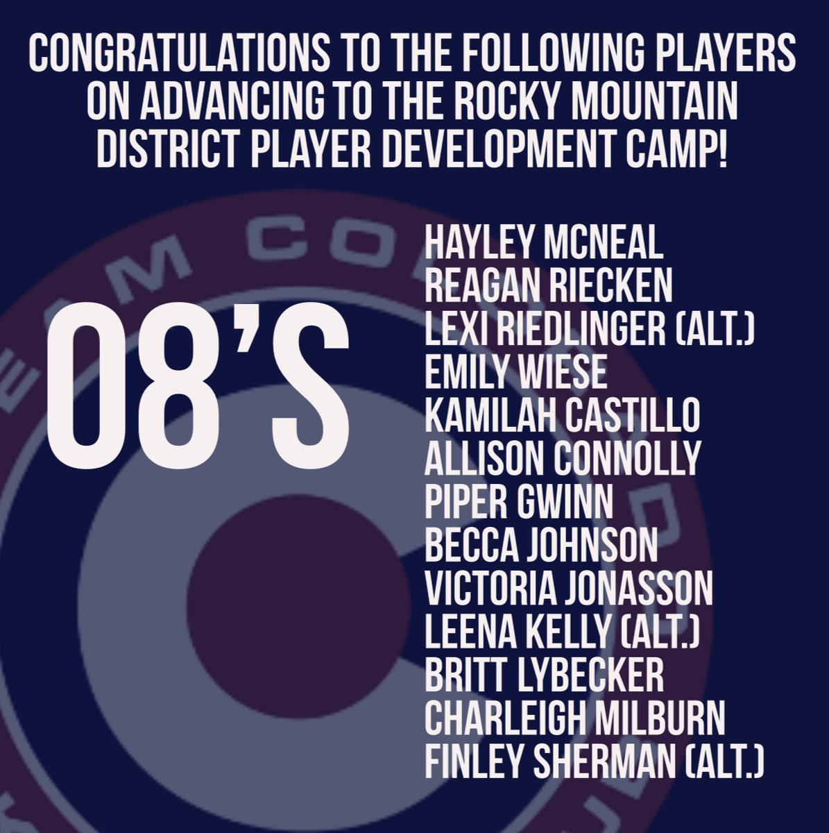 ColoradoAaa's tweet photo. Congratulations to these young ladies on advancing to the @rmdistricthockey Player Development Camp in May! 09s 🔜

@CoAmateurHockey https://t.co/RTxy8o2TXc