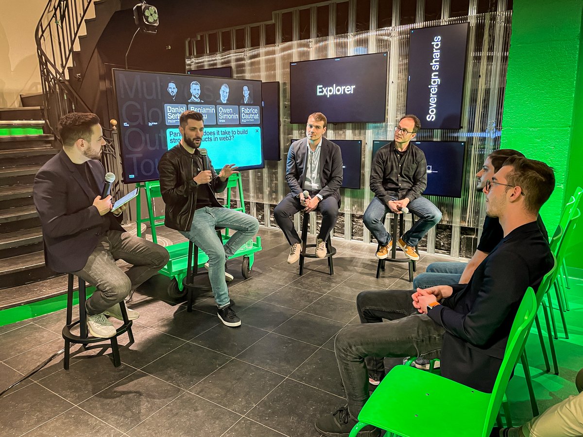 MultiversX's tweet photo. "With teams and builders so talented and so hardworking as the ones in the MultiversX community, there are literally no problems we cannot solve." @beniaminmincu

Welcome to our Global Outreach Tour 🔥

Thanks to @SnearK6 from @Ledger &amp; @PowerHasheur for joining us in Paris 🇫🇷 https://t.co/S941oeZiY4