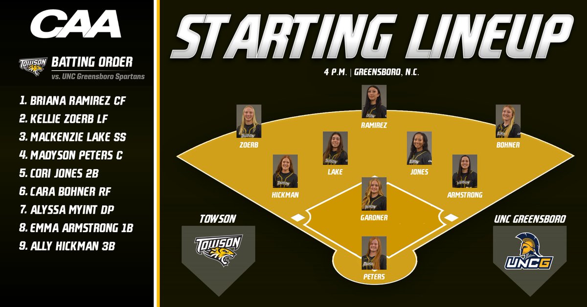 Here's the starting lineup against the Spartans. Maddie Gardner in the circle

#GohTigers | #UnitedWeRoar