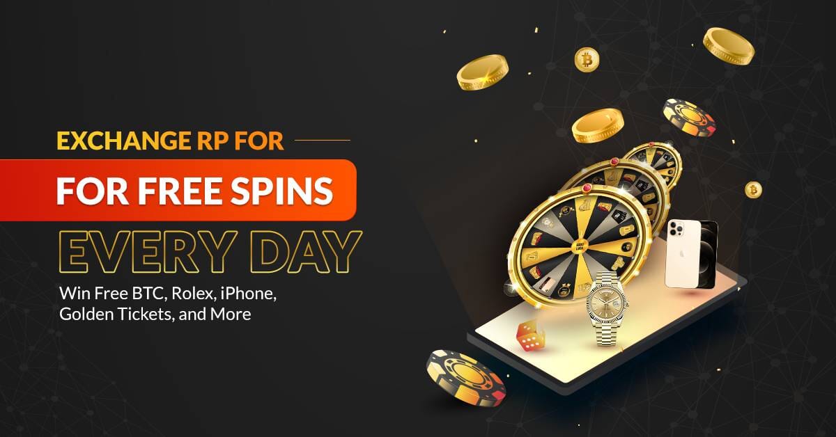 freebitco's tweet image. Claim Up To 100 Wheel of Fortune Free Spins... Every Day!

Exchange #RewardPoints for WoF Free Spins at FreeBitcoin and win Free BTC, Golden Tickets, Rolexes, iPhones, and more... every 24 hours!

#FreeBitcoin #Bitcoin #BTC 
#WheelOfFortune #FreeSpins #GoldenTicket #Rolex #iPhone