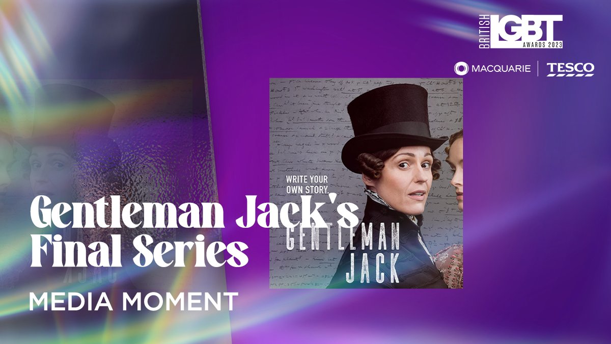 VOTE🎩 Top 10 Media Moment 🎩 at this year's #BritishLGBTAwards #GentlemanJack #SuranneJones
Get voting, and #SaveGentlemanJack while you're at it! britishlgbtawards.com/vote-now #SayGentlemanJackLoud @BBC @LookoutPointTV @SGJCampaign