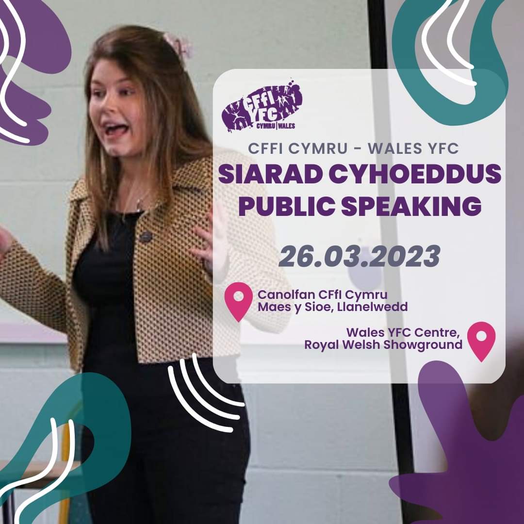 ElliwHaf_'s tweet photo. ๐ฌ Diwrnod Siarad Cyhoeddus | Public Speaking Day ๐ฌ
๐ Dydd Sul y 26ain o Fawrth! | Sunday the 26th of March!๐
๐ Maes y Sioe | Royal Welsh Showground, Llanelwedd
@CFfICymru @BBCRadioCymru
@Golwg360 @LlywodraethCym @royalwelshshow #yfcdoitbest #cfficymru #walesyfc https://t.co/YpnTvzxkFJ