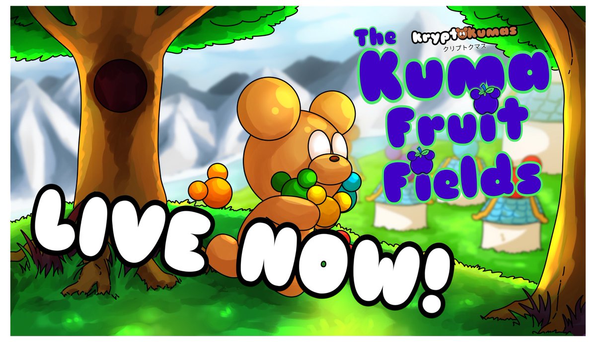 The Kuma Fruit Fields game is now LIVE across 3 blockchains! #WAXP #ETH #TEZ 

🦋WAX Standard/CE Links: neftyblocks.com/collection/pix…

🦋Manifold Drop Link: app.manifold.xyz/c/kumafruitfie…

🦋Objkt Drop Link: objkt.com/asset/KT1BWnfo…

Play Game Here: pixygon.io/pixygonmicro/ 🎮