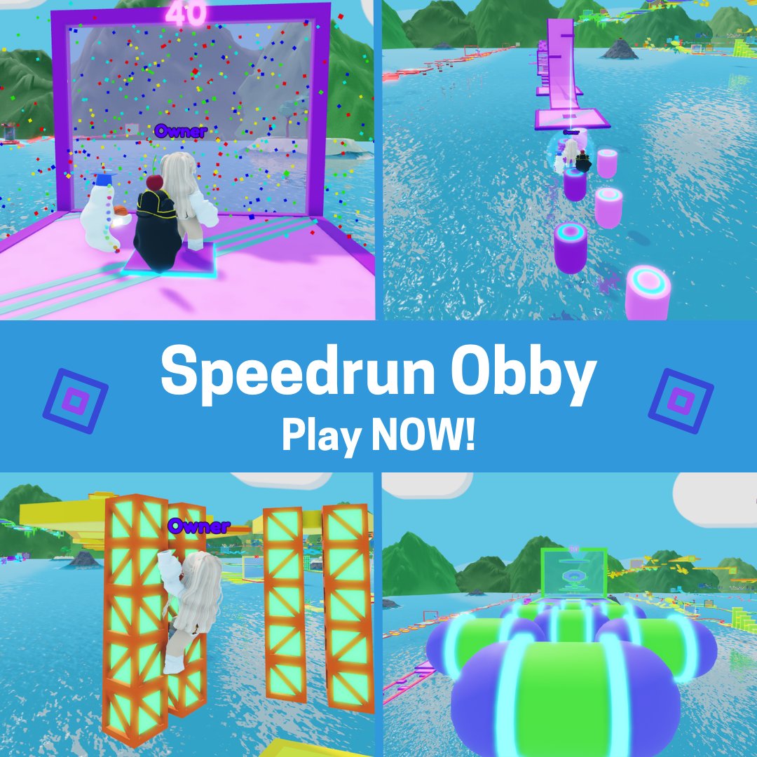 Have you played Speedrun Obby yet?!
Get ready to test your Obby skills to the limit. Includes 200 levels of obstacles, 10 stage designs, daily prize wheel, and more!
Play now ➡️ roblox.com/games/12741889…