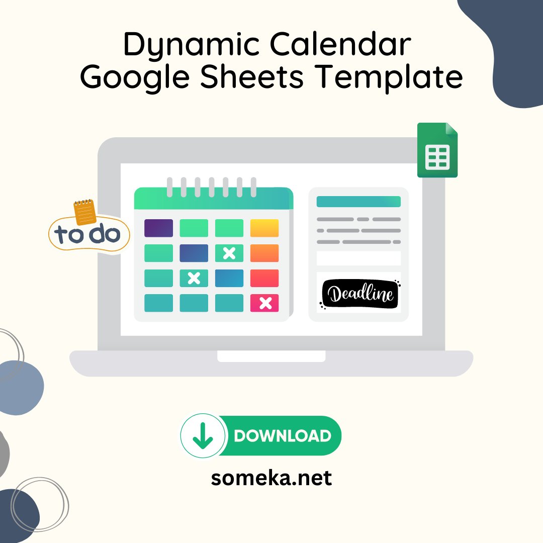 SomekaNet's tweet photo. Say goodbye to messy calendars and hello to organized schedules with the Dynamic Calendar Google Sheets Template! 
Download the free version from Someka and get started.
https://t.co/3cuiVeNq46

 #googlesheets #dynamiccalendar #planner #Someka https://t.co/2KF238BMyy