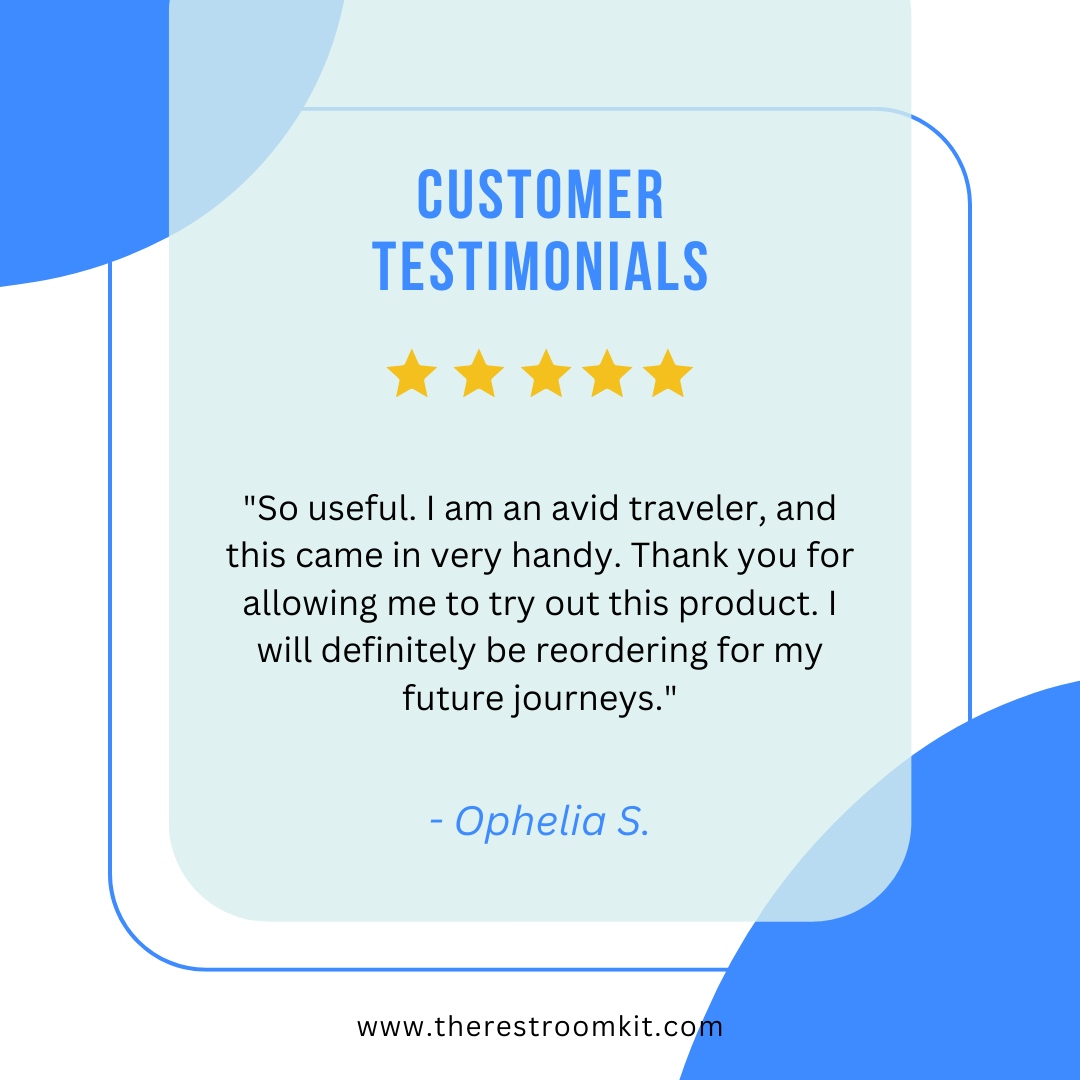 TheRestroomKit's tweet photo. Here at The Restroom Kit, our customers are our top priority. 

We’re happy to know that you love our product and we appreciate your review, Ophelia!

Thank you for your continued support! 🥰

#therestroomkit #travekit #protectyourbottom #customerreviews #qualityservice #happy... https://t.co/Xj3W8EMkmq