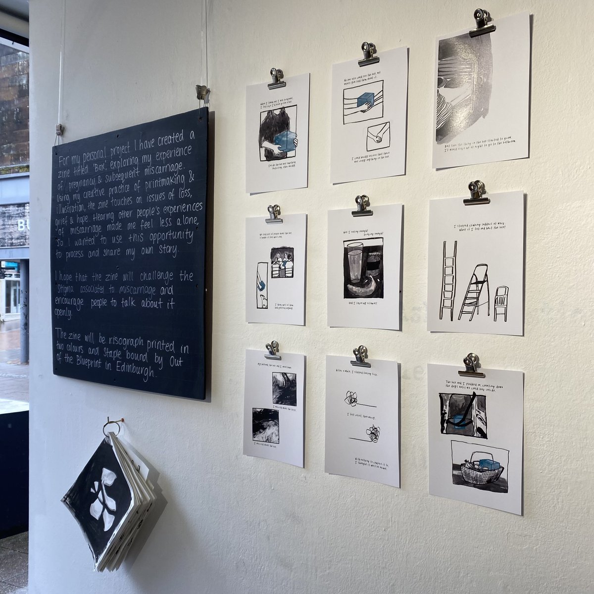 TheStovies's tweet photo. Our new #ConversingBuilding installation in the cafe is a snapshot of the personal projects from the 22/23  @creativ_spaces team.

Alice Griffin, Emma Forsyth &amp; Morgan Love have worked on their projects as part of their 10-month commission with The Stove. Don't miss this install! https://t.co/ZYND8dl0Cm