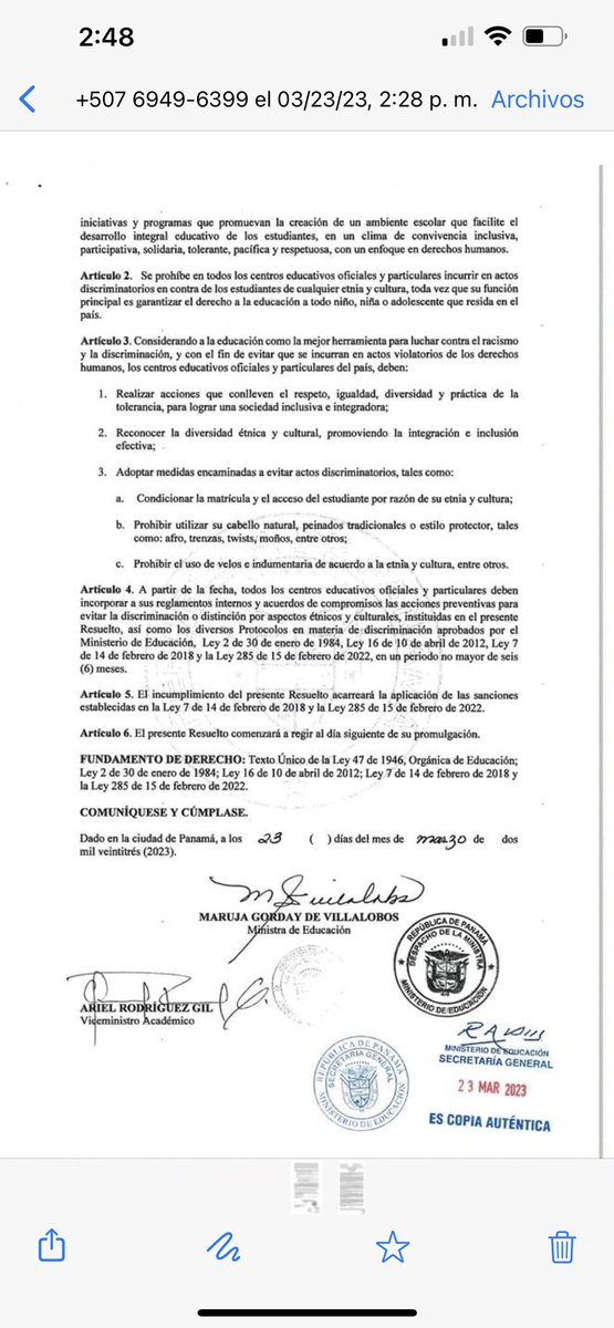 El 85% de los comentarios decían que por Normas y Reglas, no se puede ir con trenzas y afro  a estudiar y punto. 
Bueno, esas normas y reglas hoy  el @MeducaPma las MODIFICÓ y dejó claro que ya los niños y adolescentes pueden ir con sus trenzas.
#CeroDiscriminacion 👏🏿👏🏿👏🏿👏🏿