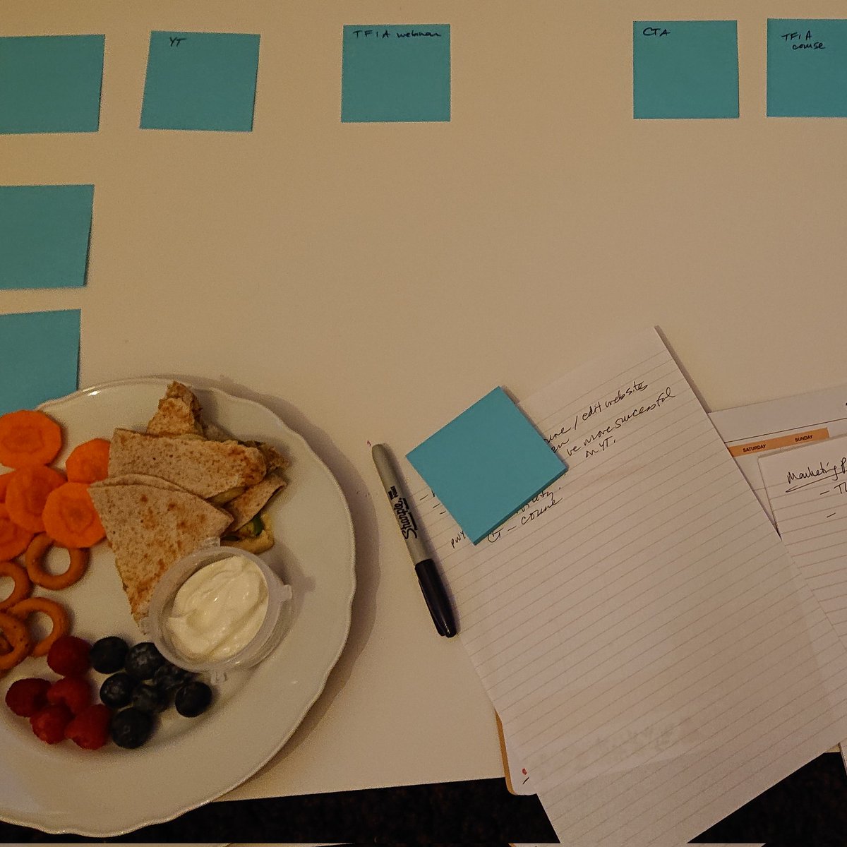 A snack and a planning session from last week.

I prefer old school style of sitting in the floor and lots of post-its.

I have too many ideas - thanks ND brain.

Gearing up for #TheFutureIsAccessible!