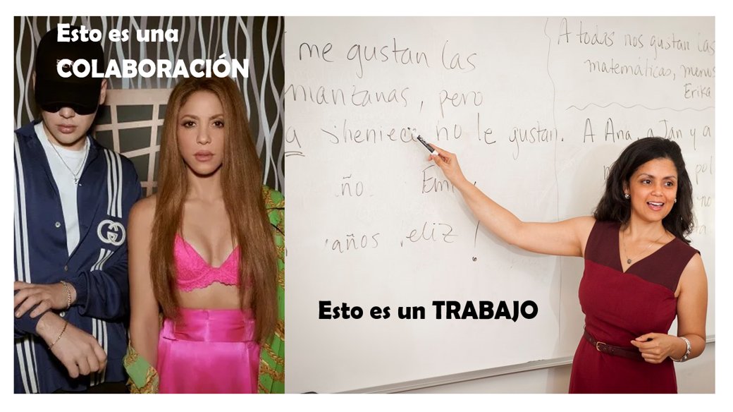 ProfeCol1's tweet photo. Yo NO COLABORO en el @InstCervantes. YO TRABAJO.

¡Dignificación de la profesión YA!

@empleogob @MAECgob @jmalbares @ColaboradoresIC  #Bizarrap #twitterELE #ELE #profesdeELE https://t.co/OXnBAyJBAC