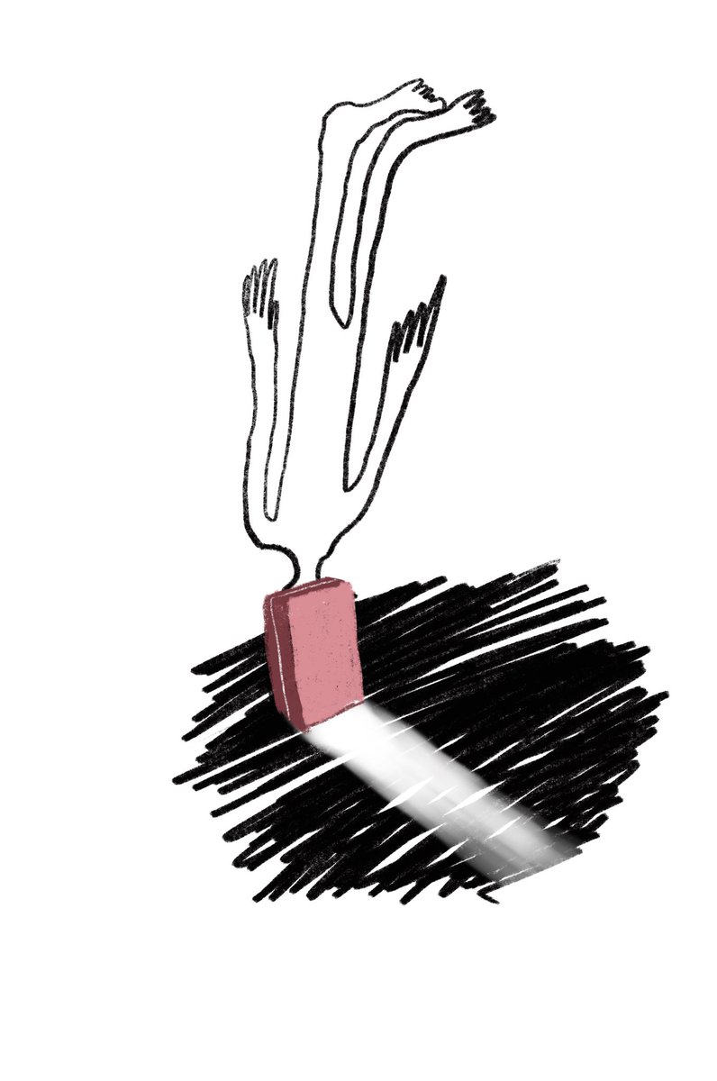 Sometimes you want to erase your feelings like an eraser

 you can't wash them away 
you have to consider them
  give them space 

and peace will come