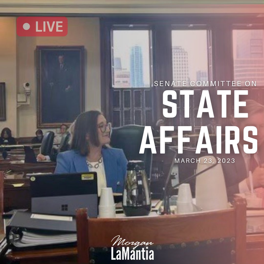 lamantia4texas's tweet photo. 🔴 State Affairs 🔴
The Texas Senate Committee on State Affairs is currently in session and streaming live.
Watch the live stream here: https://t.co/HN3W734Zyc.
Check out the hearing notice here: https://t.co/sWXPlNcBNo
#SD27 #StateAffairsCommittee #txlege https://t.co/rMQ2pevS7z