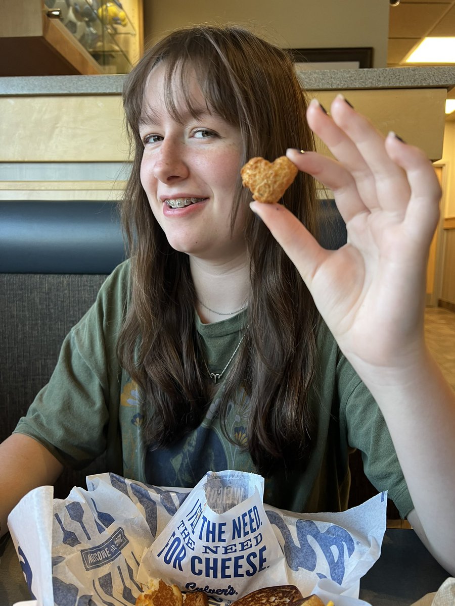 When you 💛 <a href="/culvers/">Culver's Restaurants</a> cheese curds and they 💛 you back. #heartshapedfood #culvers #fortheloveofcheese #hooveral