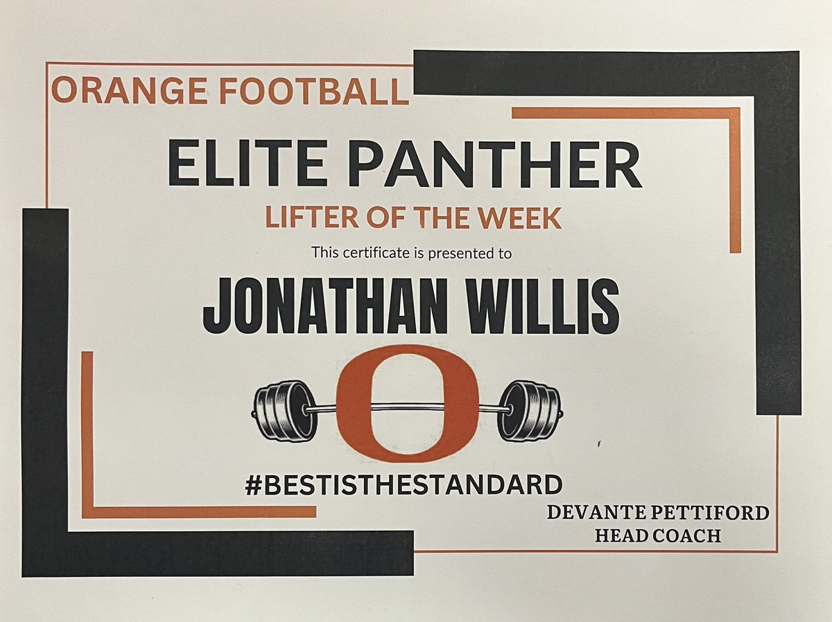 OHS_Football1's tweet photo. ELITE PANTHER: Lifter of the Week
Jonathan Willis 
Jon is a 11th grader. He plays OL/DL. He shows up everyday and always brings a great attitude! https://t.co/phoH6rgnY9
