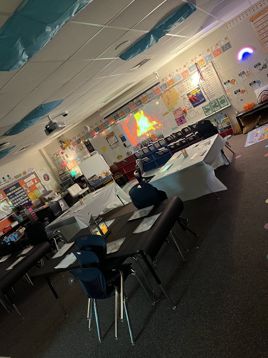 Join us tonight at 4:30 - dinner and 5:30 for Literacy Night! We’re setting the stage.  : )